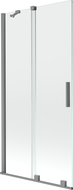 Mexen Velar paravan cadă 2-canate glisant 90 x 150 cm, transparent, metal pistol - 896-090-000-01-95