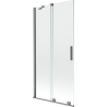Mexen Velar kétajtós zuhanyfal 95 x 150 cm, átlátszó, gun metal - 896-095-000-01-95
