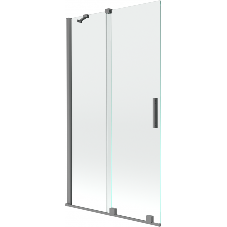 Mexen Velar paravan pentru cadă de baie cu 2 aripi, culisant 100 x 150 cm, transparent, gun metal - 896-100-000-01-95