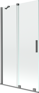 Mexen Velar paravan pentru cadă de baie cu 2 aripi, culisant 100 x 150 cm, transparent, gun metal - 896-100-000-01-95