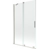 Mexen Velar paravan de cadă cu 2 uși glisante 110 x 150 cm, transparent, nichel periat - 896-110-000-01-97