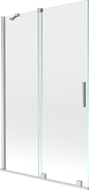 Mexen Velar kádparaván 2-szárnyú tolóajtós 110 x 150 cm, átlátszó, csiszolt nikkel - 896-110-000-01-97