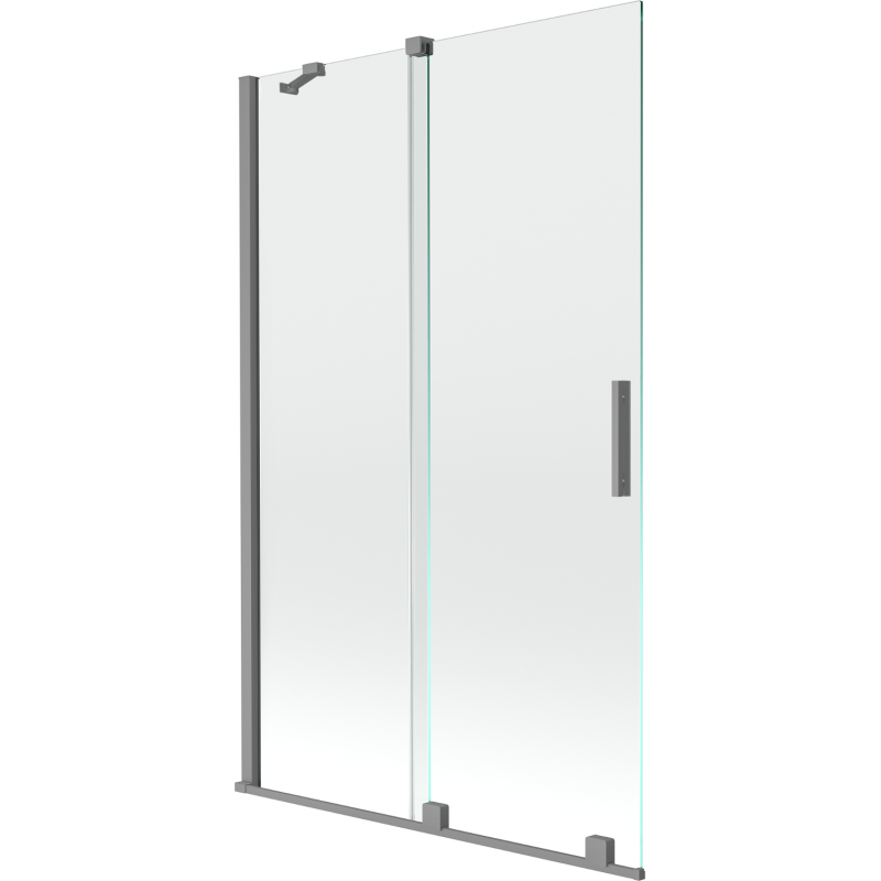 Mexen Velar paravan de baie cu 2 canaturi glisante 110 x 150 cm, transparent, gun metal - 896-110-000-01-95