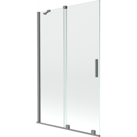 Paravan cadă Mexen Velar cu 2 uși glisante 110 x 150 cm, transparent, gun metal - 896-110-000-01-95
