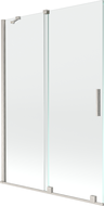 Mexen Velar separatoare de duș cu 2 aripi glisante 120 x 150 cm, transparent, nichel periat - 896-120-000-01-97