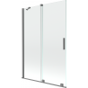Mexen Velar paravan baie cu 2 aripi glisante 120 x 150 cm, transparent, gun metal - 896-120-000-01-95