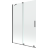 Mexen Velar paravan de baie cu 2 uși glisante 120 x 150 cm, transparent, gun metal - 896-120-000-01-95