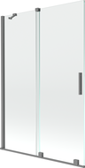 Mexen Velar paravan de baie cu 2 uși glisante 120 x 150 cm, transparent, gun metal - 896-120-000-01-95