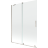 Mexen Velar paravan de cadă de baie cu 2 uși glisante 130 x 150 cm, transparent, nichel periat - 896-130-000-01-97