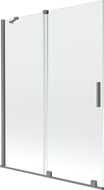 Mexen Velar paravan cadă 2 canate culisante 130 x 150 cm, transparent, gun metal - 896-130-000-01-95