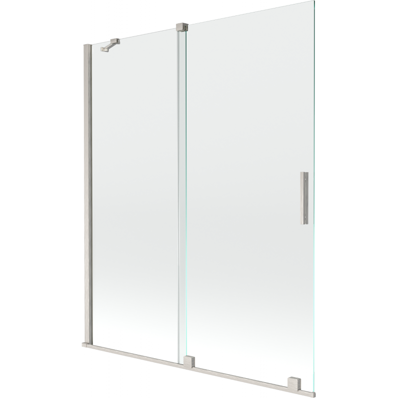 Mexen Velar paravan de duș cu 2 foi glisante 140 x 150 cm, transparent, nichel periat - 896-140-000-01-97