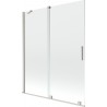 Mexen Velar paravan de duș cu 2 foi glisante 140 x 150 cm, transparent, nichel periat - 896-140-000-01-97