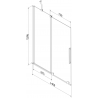 Mexen Velar paravan cadă 2-panel glisant 140 x 150 cm, transparent, nichel periat - 896-140-000-01-97