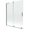 Mexen Velar paravan de cadă, 2 uși culisante, 140 x 150 cm, transparent, gun metal - 896-140-000-01-95