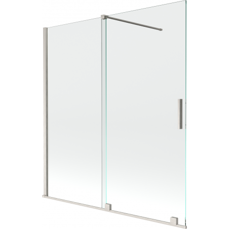 Paravan cadă Mexen Velar cu 2 panouri glisante 150 x 150 cm, transparent, nichel periat - 896-150-000-01-97