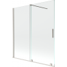 Paravan cadă Mexen Velar cu 2 panouri glisante 150 x 150 cm, transparent, nichel periat - 896-150-000-01-97