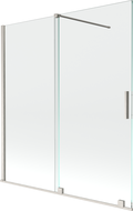 Paravan cadă Mexen Velar cu 2 panouri glisante 150 x 150 cm, transparent, nichel periat - 896-150-000-01-97