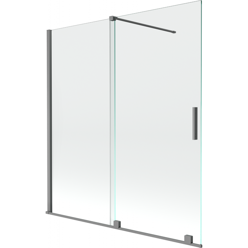 Mexen Velar 2-szárnyú toló zuhanykabin 150 x 150 cm, átlátszó, pisztolyfém - 896-150-000-01-95