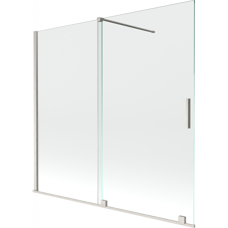 Mexen Velar paravan de cadă cu 2 uși glisante 170 x 150 cm, transparent, nichel periat - 896-170-000-01-97
