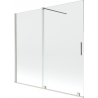 Mexen Velar paravan de cadă cu 2 uși glisante 170 x 150 cm, transparent, nichel periat - 896-170-000-01-97