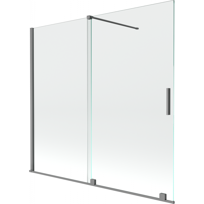 Mexen Velar 2-szárnyú toló zuhanyfal 170 x 150 cm, átlátszó, pisztolyfém - 896-170-000-01-95
