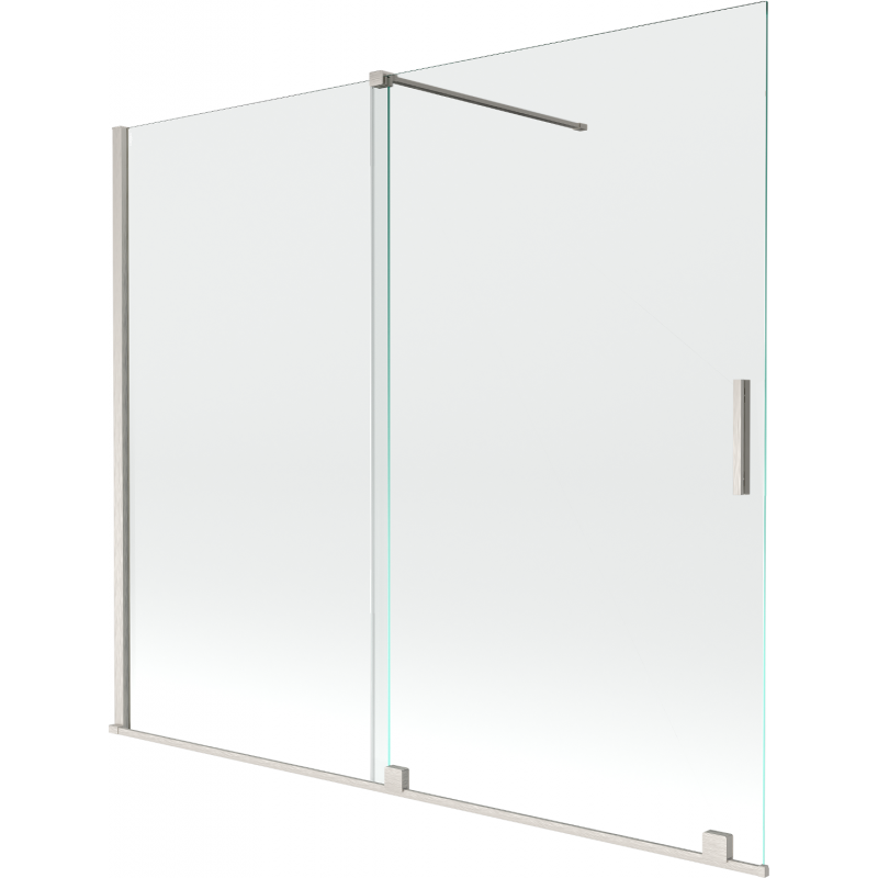 Mexen Velar paravan de baie cu 2 uși glisante 180 x 150 cm, transparent, nichel periat - 896-180-000-01-97
