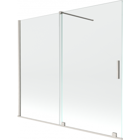 Mexen Velar paravan de baie cu 2 uși glisante 180 x 150 cm, transparent, nichel periat - 896-180-000-01-97
