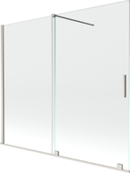 Mexen Velar paravan de duș glisant cu 2 uși 180 x 150 cm, transparent, nichel periat - 896-180-000-01-97