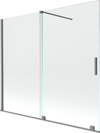 Mexen Velar cabină de duș cu 2 uși glisante 180 x 150 cm, transparent, gun metal - 896-180-000-01-95