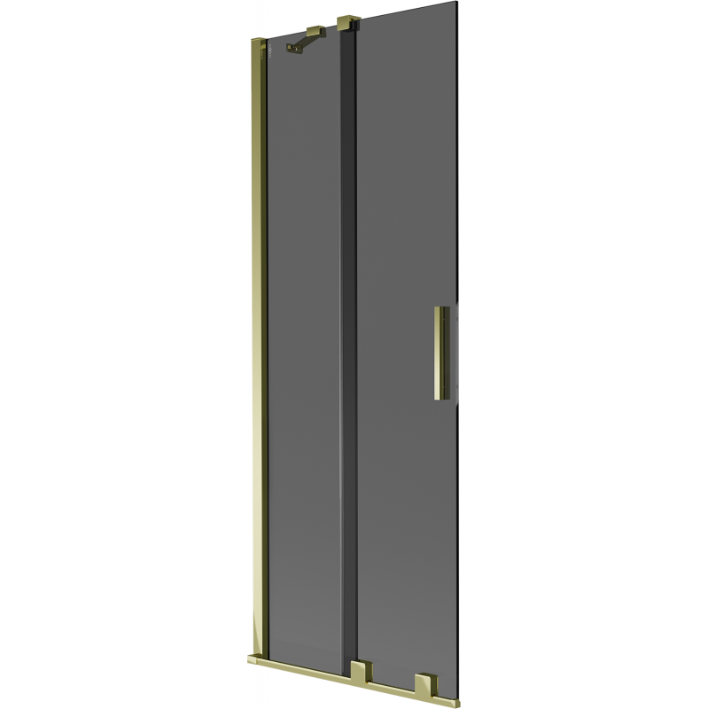 Paravan de baie Mexen Velar 2-canate glisante 70 x 150 cm, grafit, auriu - 896-070-000-41-50