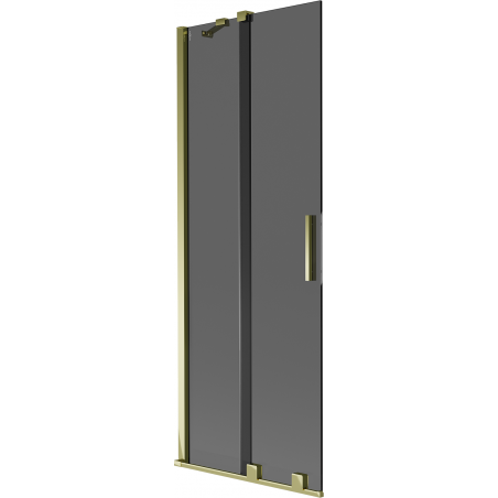 Paravan de baie Mexen Velar 2-canate glisante 70 x 150 cm, grafit, auriu - 896-070-000-41-50