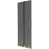 Paravan cadă culisant cu 2 panouri Mexen Velar 70 x 150 cm, grafit, auriu periat - 896-070-000-41-55