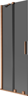 Mexen Velar paravan de cadă cu 2 panouri glisante 70 x 150 cm, grafit, cupru periat - 896-070-000-41-65