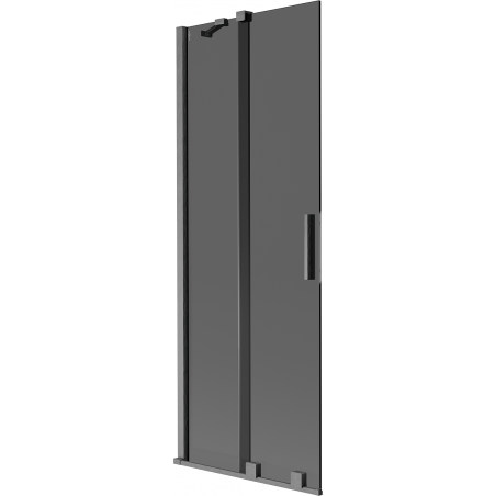 Paravan cadă Mexen Velar pe 2 uși glisante 70 x 150 cm, grafit, gri pistol periat - 896-070-000-41-66