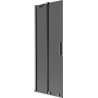 Paravan cadă Mexen Velar pe 2 uși glisante 70 x 150 cm, grafit, gri pistol periat - 896-070-000-41-66