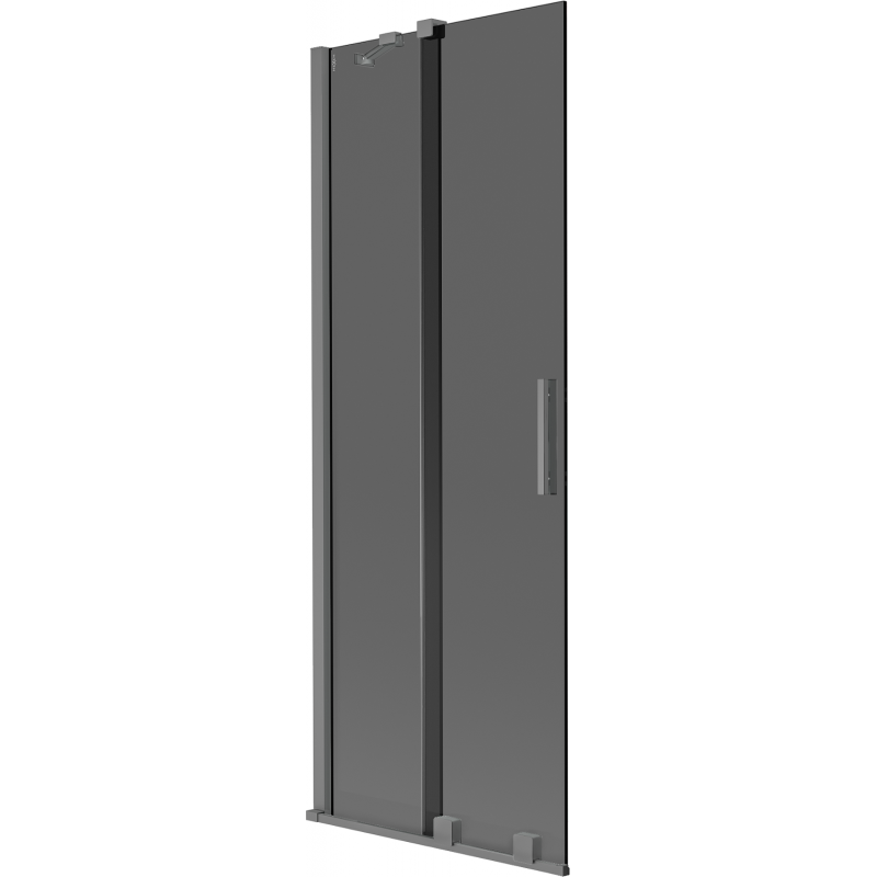 Paravan cadă Mexen Velar cu 2 aripi, glisant, 70 x 150 cm, grafit, gun metal - 896-070-000-41-95