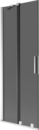 Mexen Velar 2 szárnyas, toló zuhanyfal 75 x 150 cm, grafit, króm - 896-075-000-41-01