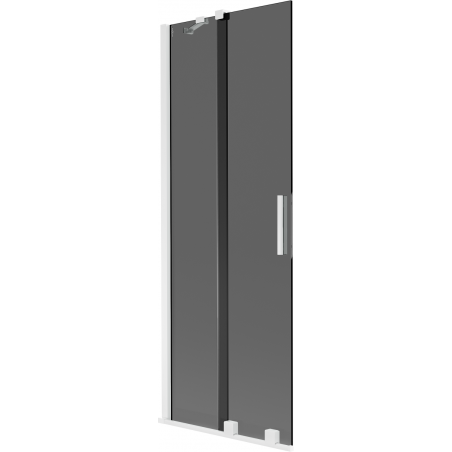 Mexen Velar paravan cadă cu 2 canaturi glisante 75 x 150 cm, grafit, alb - 896-075-000-41-20