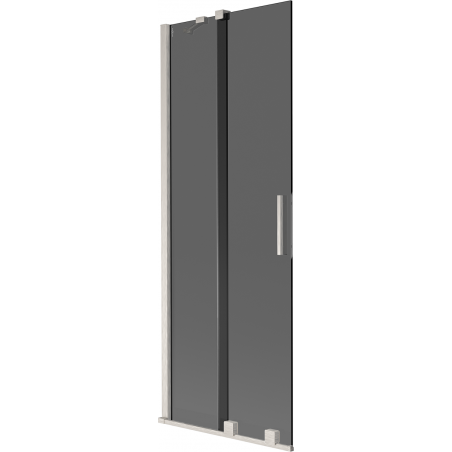 Mexen Velar 2-szárnyas tolható kádparaván 75 x 150 cm, grafit, kefélt nikkel - 896-075-000-41-97