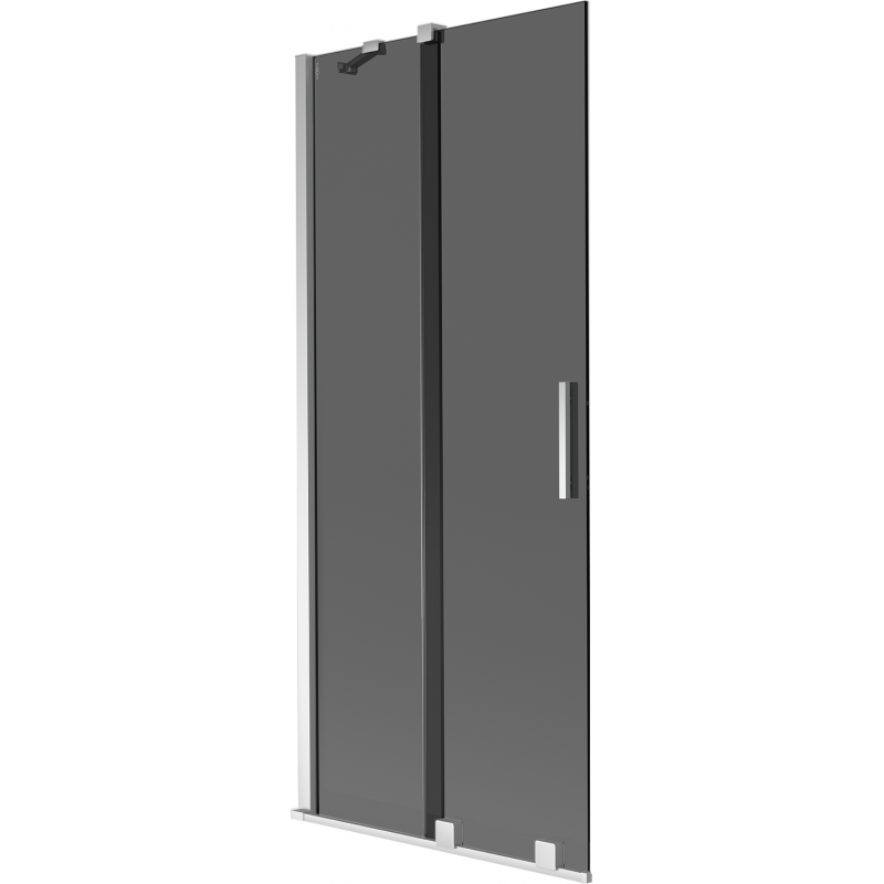 Mexen Velar paravan cadă 2-panouri glisante 80 x 150 cm, grafit, crom - 896-080-000-41-01