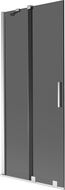Mexen Velar paravan de duș cu 2 panouri glisante 80 x 150 cm, grafit, crom - 896-080-000-41-01