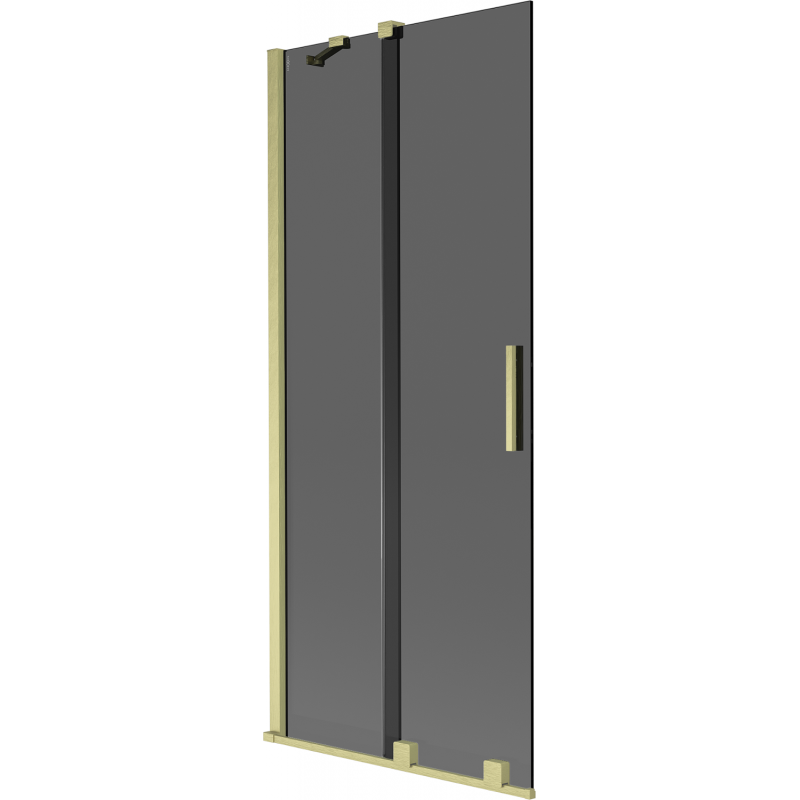 Mexen Velar paravan cadă, 2 aripi, culisant 80 x 150 cm, grafit, auriu - 896-080-000-41-50
