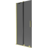 Mexen Velar paravan cadă, 2 aripi, culisant 80 x 150 cm, grafit, auriu - 896-080-000-41-50