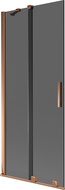 Mexen Velar paravan 2-panouri glisante 80 x 150 cm, grafit, aur roz - 896-080-000-41-60