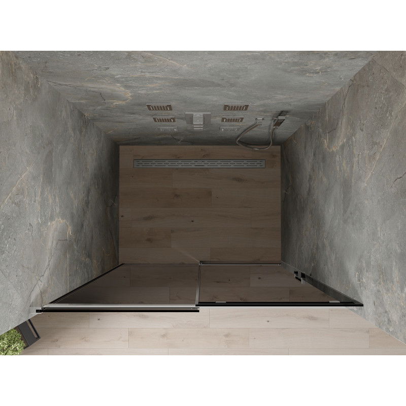 Mexen Omega tolóajtós zuhanyajtó 120 cm, grafit, króm - 825-120-000-01-40