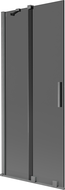Mexen Velar paravan de cadă cu 2 uși glisante 80 x 150 cm, grafit, gun gray periat - 896-080-000-41-66