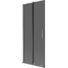 Mexen Velar 2-szárnyú tolózuhanyfal, 80 x 150 cm, grafit, gun metal - 896-080-000-41-95