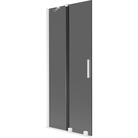 Mexen Velar paravan de baie cu 2 uși glisante 85 x 150 cm, grafit, alb - 896-085-000-41-20