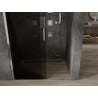 Mexen Omega tolható zuhanyajtó 130 cm, Sötétszürke, Króm - 825-130-000-01-40