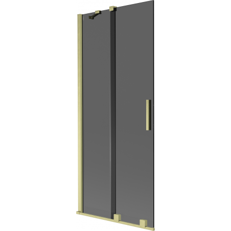 Mexen Velar paravan cadă cu 2 uși glisante 85 x 150 cm, grafit, auriu periat - 896-085-000-41-55